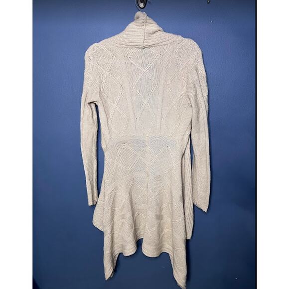 Knitwear Cardigan Women's Size Medium Oversized Asymmetrical Geometric Pattern - Picture 2 of 9